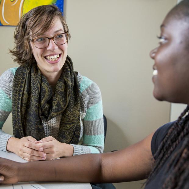 CLS adviser and student