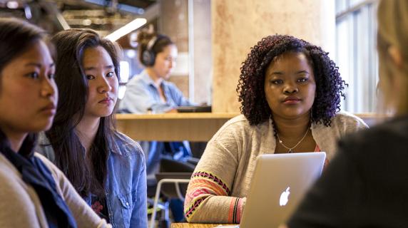 Students at internship site