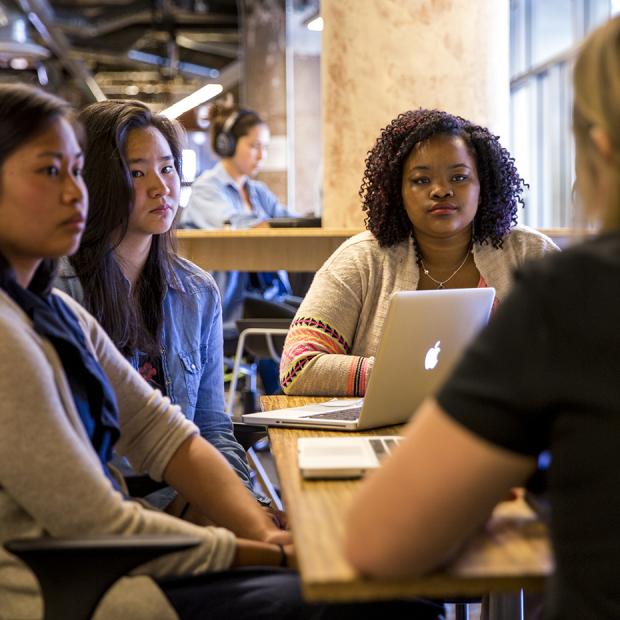 Students at internship site