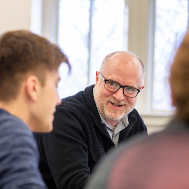 Professor Armstrong and 2 students