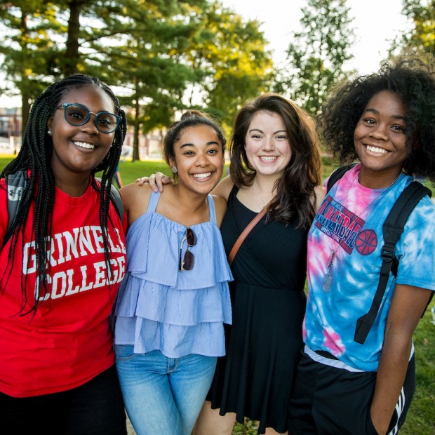 Students at a picnic.