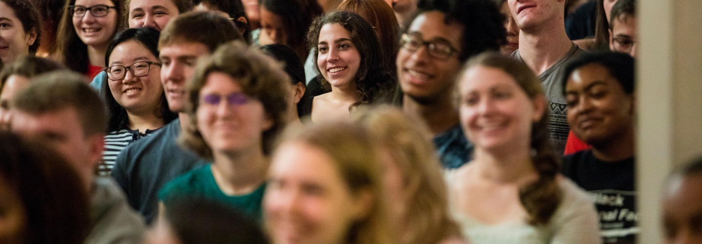 students at medallion ceremony