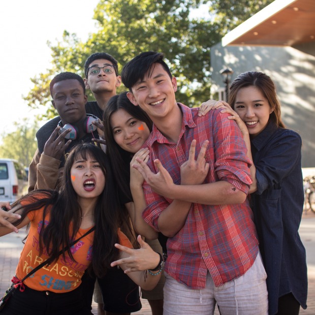 international students parade