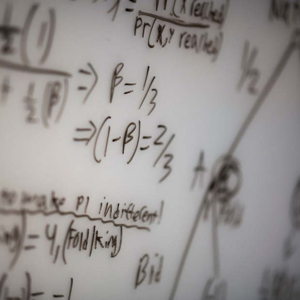 Equations on a whiteboard