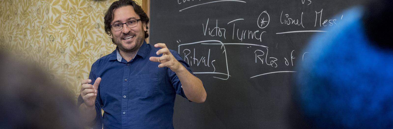 Escandell teaches students in his tutorial class