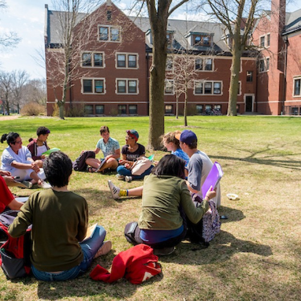 Spanish class meets outdoors
