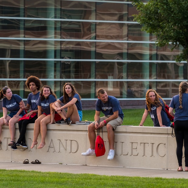 Grinnell students on campus