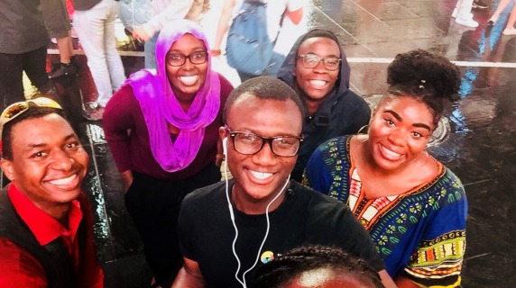 Summit-goers are all smiles.