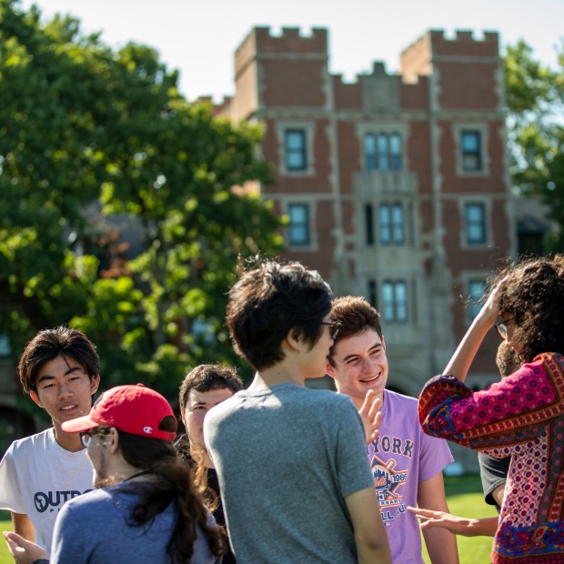 Grinnell students on campus