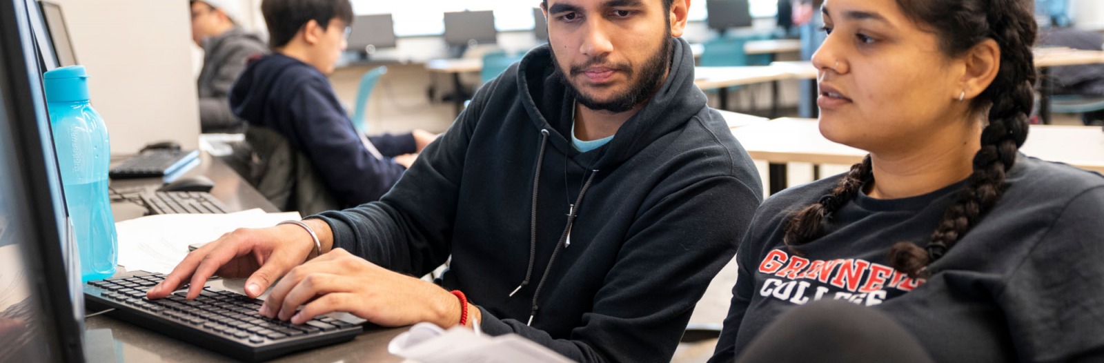 students work together