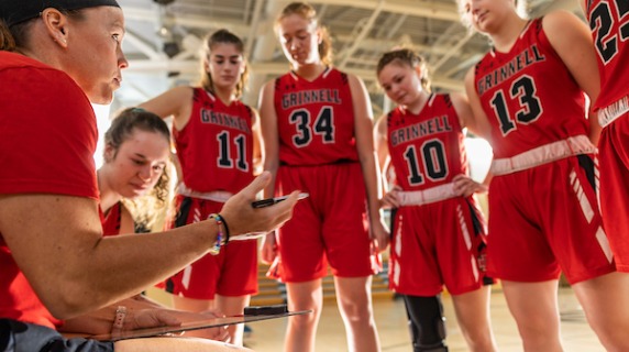 Students at practice.