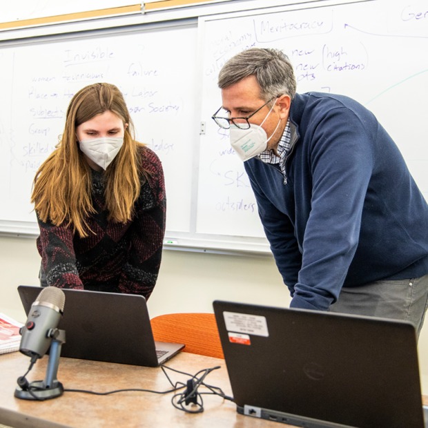 Professor and student conversation