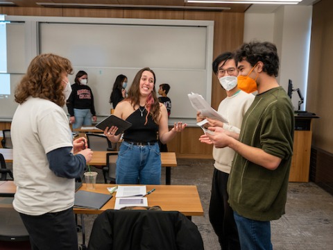 Students in German class