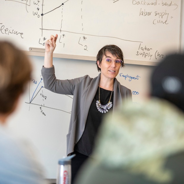 Professor at whiteboard