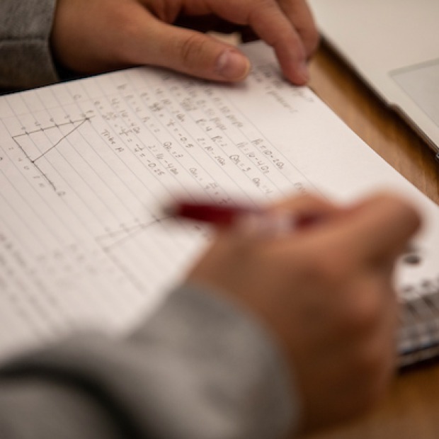 Notebook with economic data