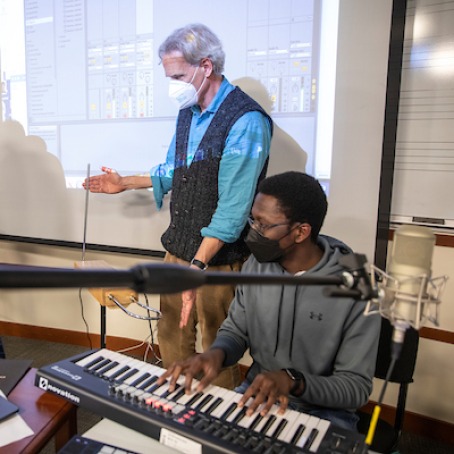 Professor Rommereim and students