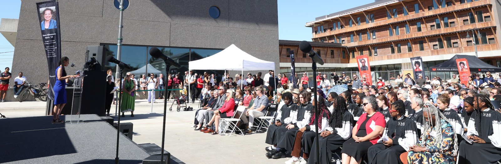 Renfrow Hall Dedication Ceremony in downtown Grinnell, Iowa.