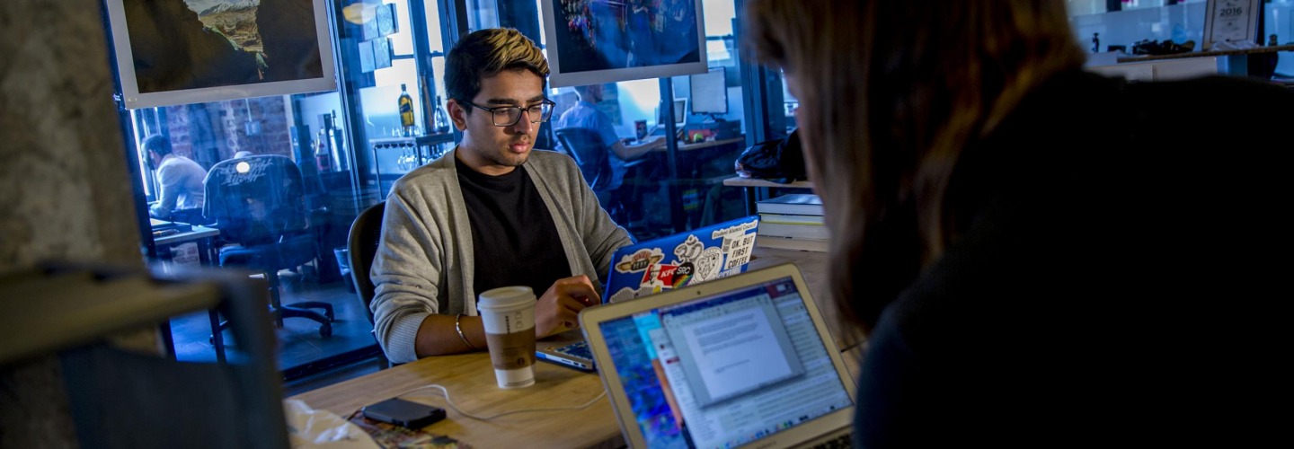 Student at internship site