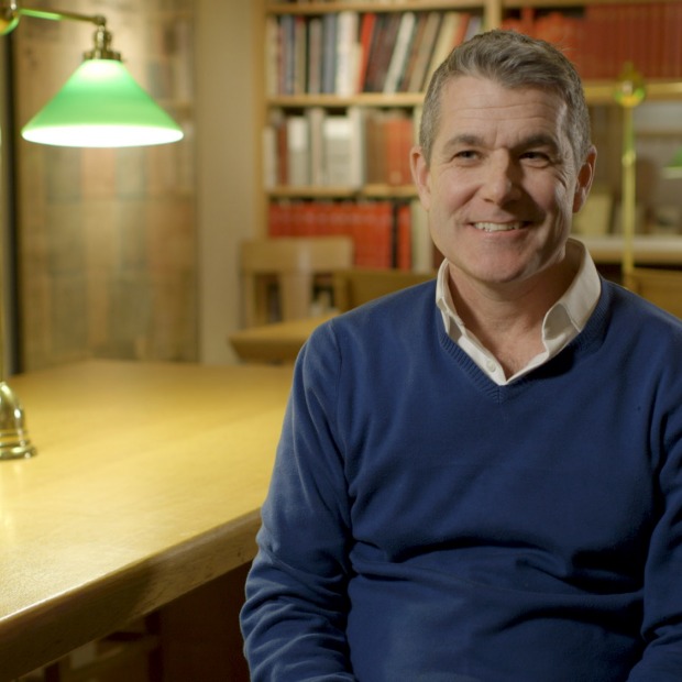 David Harrison in Burling Library