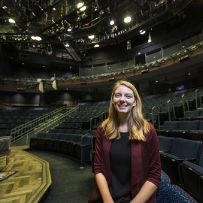 Amaris Bates in a theater