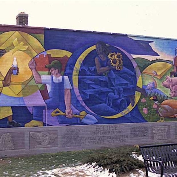 Mural on side of building