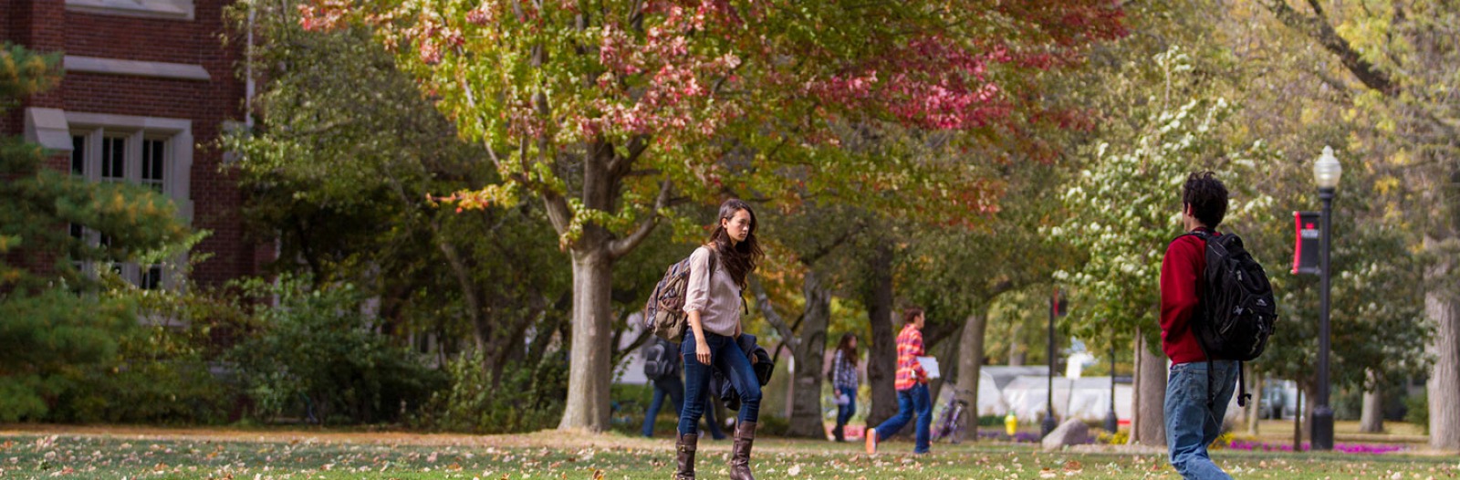 students in central campus