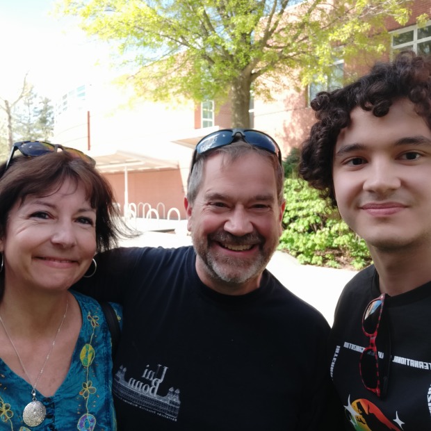 Timur and FIS hosts, Valerie and Andy