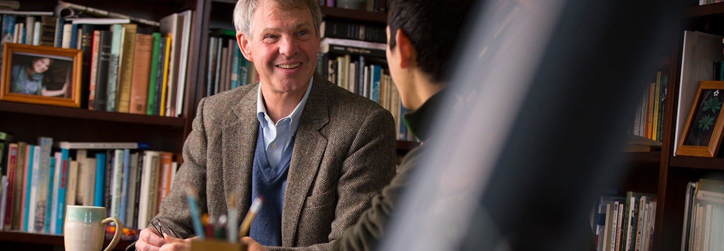 faculty adviser and student