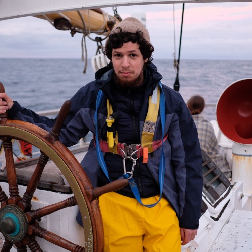 Isaac Ferber at the helm