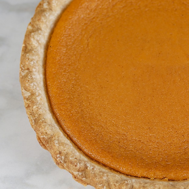 bird's eye view of a sweet potato pie