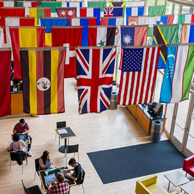 Flags in Spencer Grill