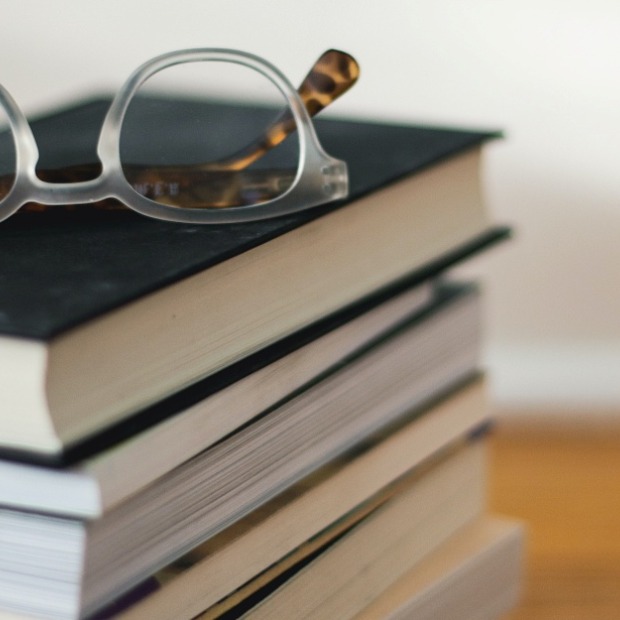 Books and glasses