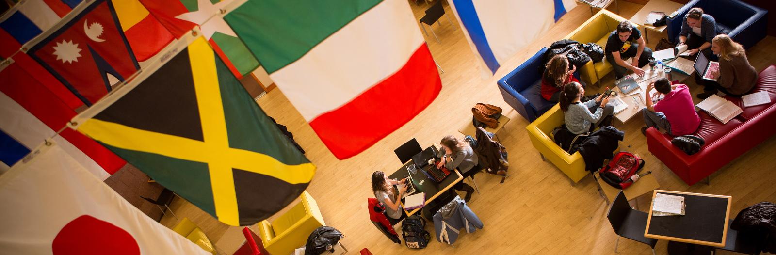 students in the Spencer Grille