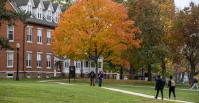 SO Mears Cottage with trees turning red and gold