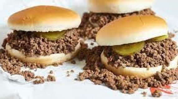 loose meat sandwiches from Montgomery's Sandwich Shop