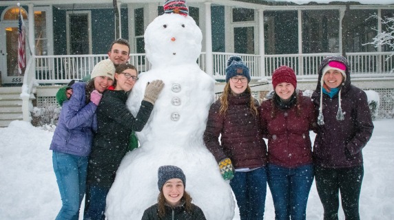 We made a snowman together!