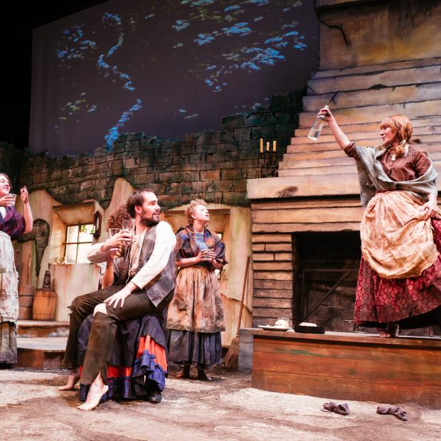 Students perform in the mainstage show "Playboy of the Western World"