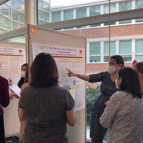 Sarah Beisner presents research poster