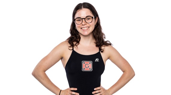 Hannah Sweet in competitive swim uniform
