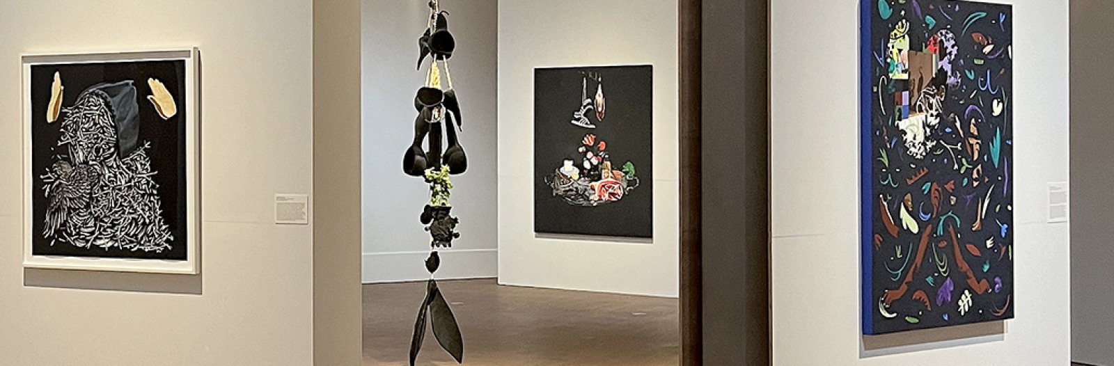 Gallery installation view of the William Villalongo exhibition.