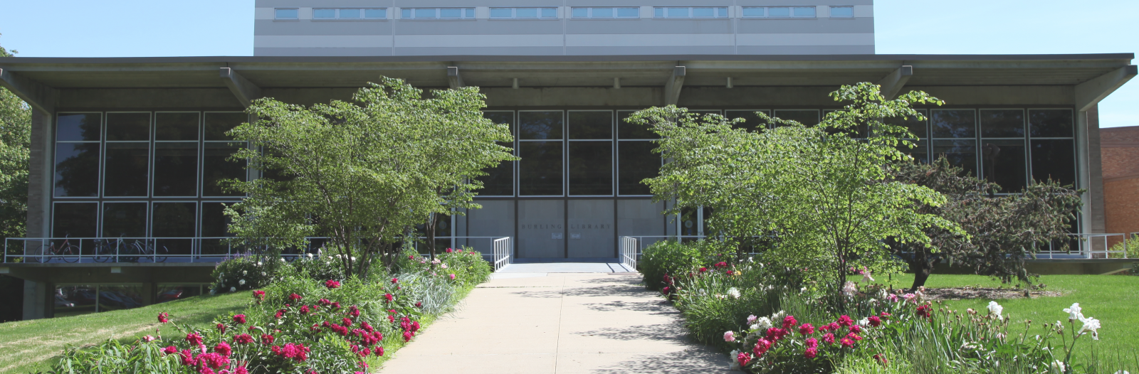 The exterior of Burling Library