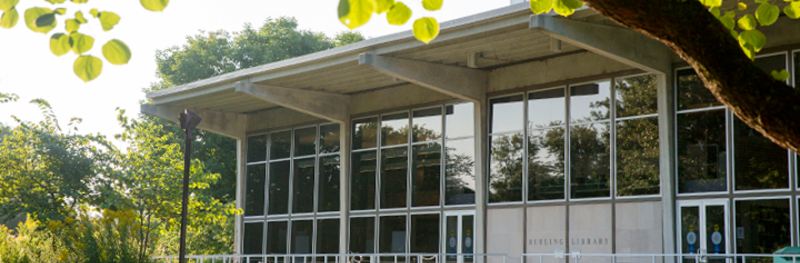 Burling Library on a sunny day